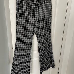 Forever 21 high waisted plaid bell bottom